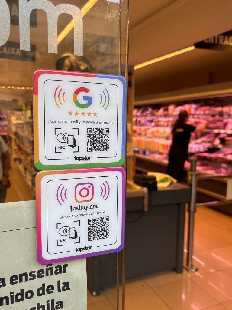 Placas adhesivas Google e Instagram